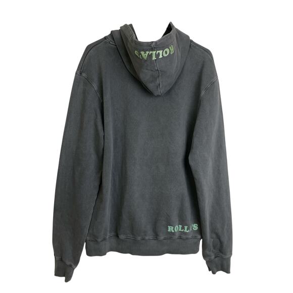Revolve Rollas X MTV Hoodie Sweatshirt Small Washed Gray Graphic French Terry - Picture 2 of 10